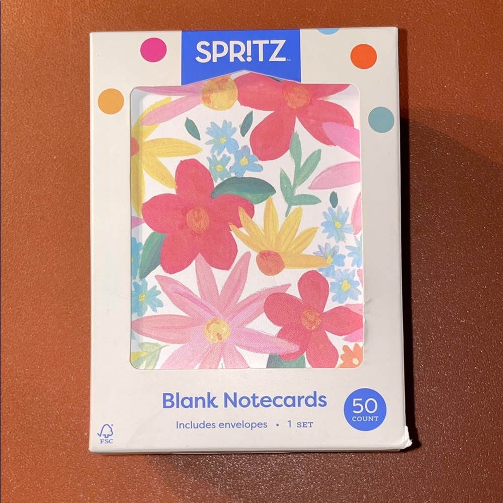 SPRITZ Floral Blank Notecards Multiple Designs (50 Count)